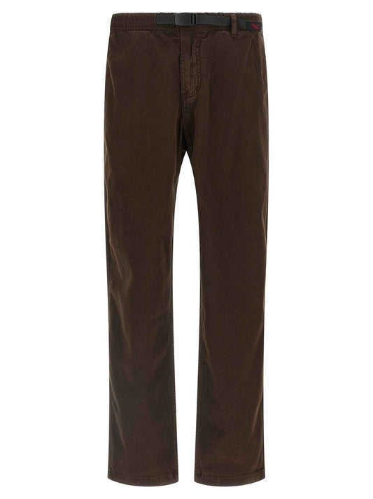 Brown Cotton Casual Pants