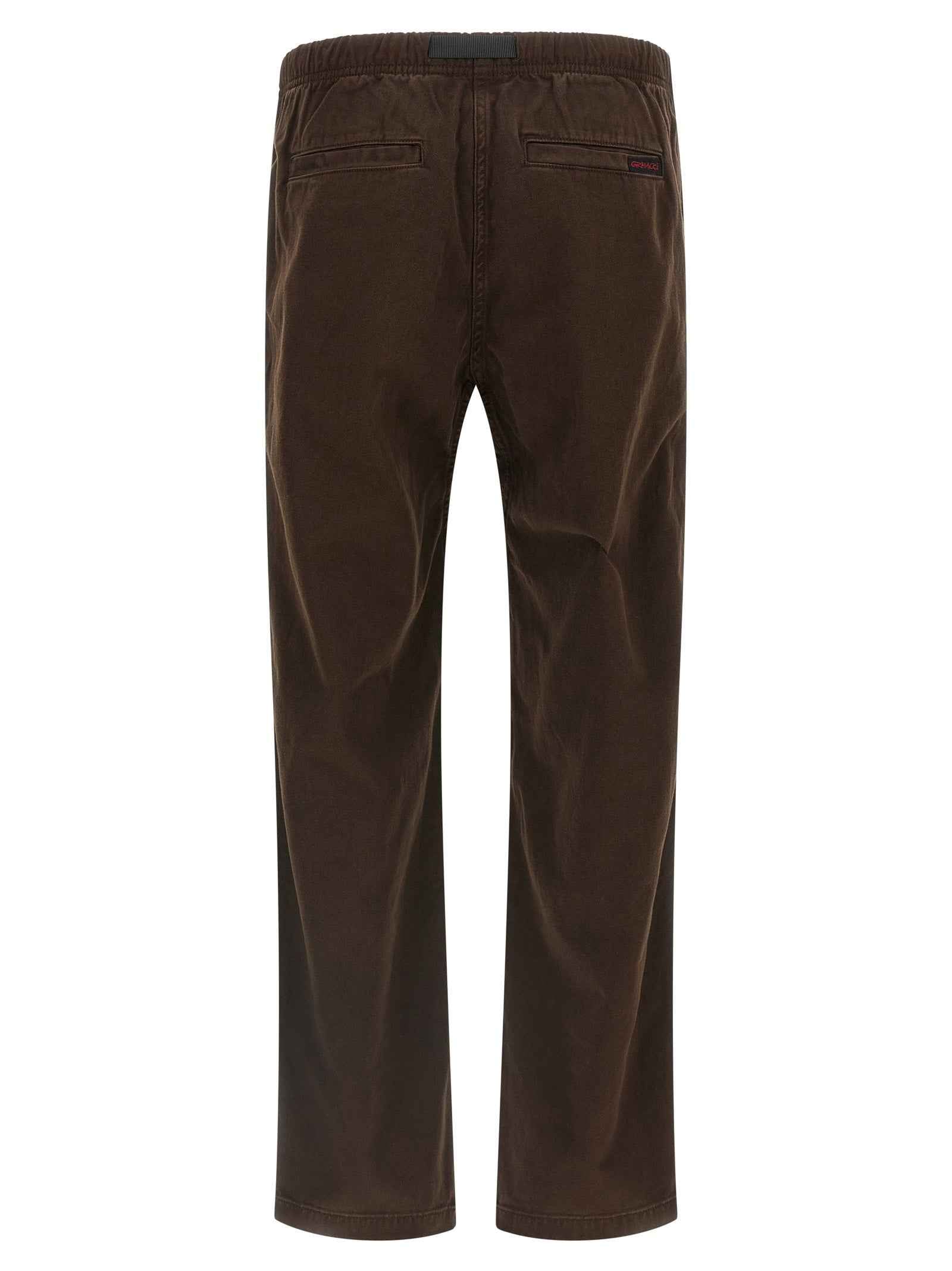 Brown Cotton Casual Pants