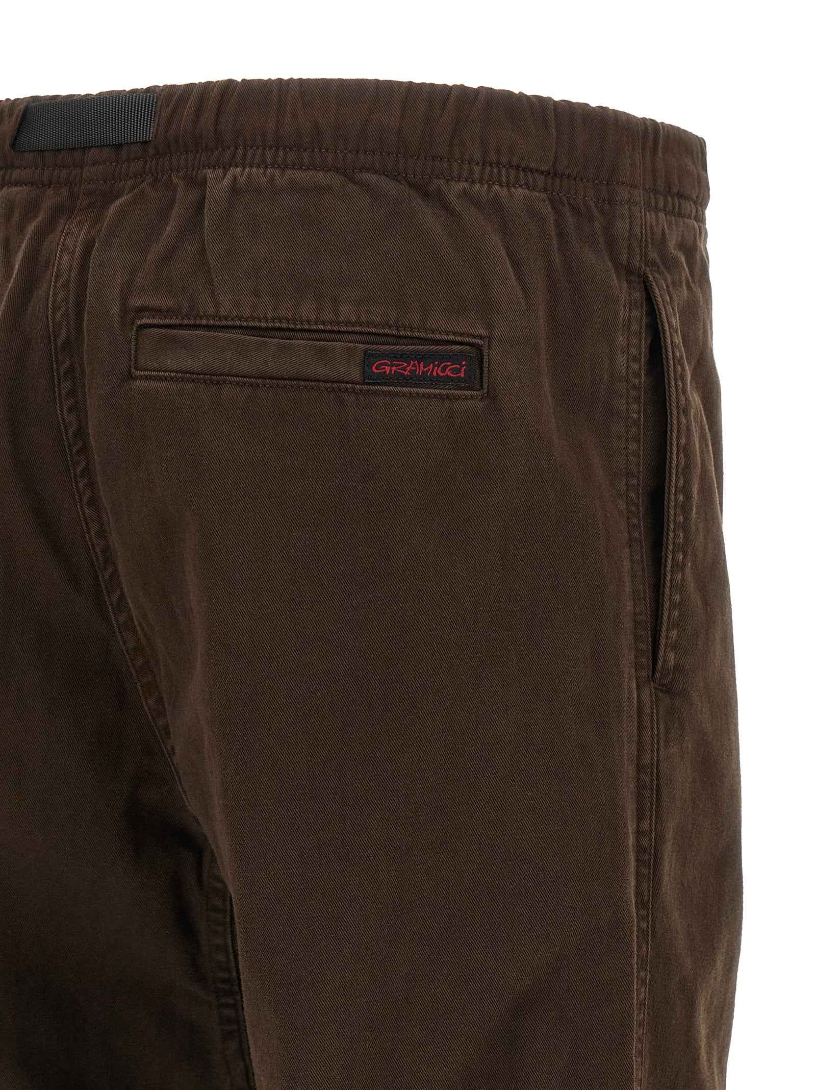 Brown Cotton Casual Pants