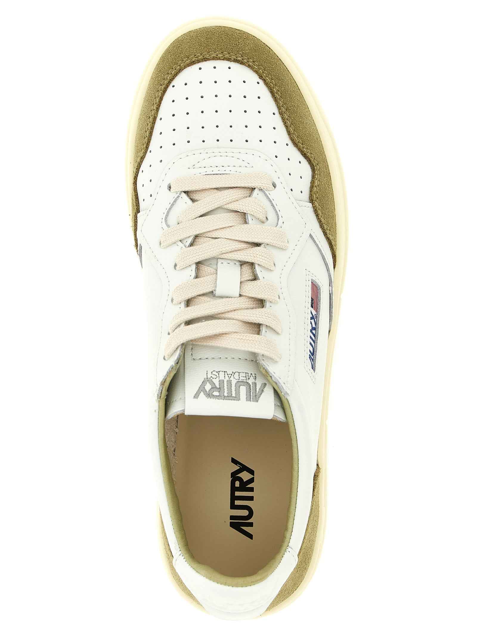 Bicolor Cowhide Low Top Sneakers