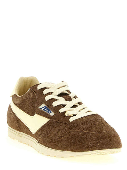 Brown Cowhide Athletic Sneakers