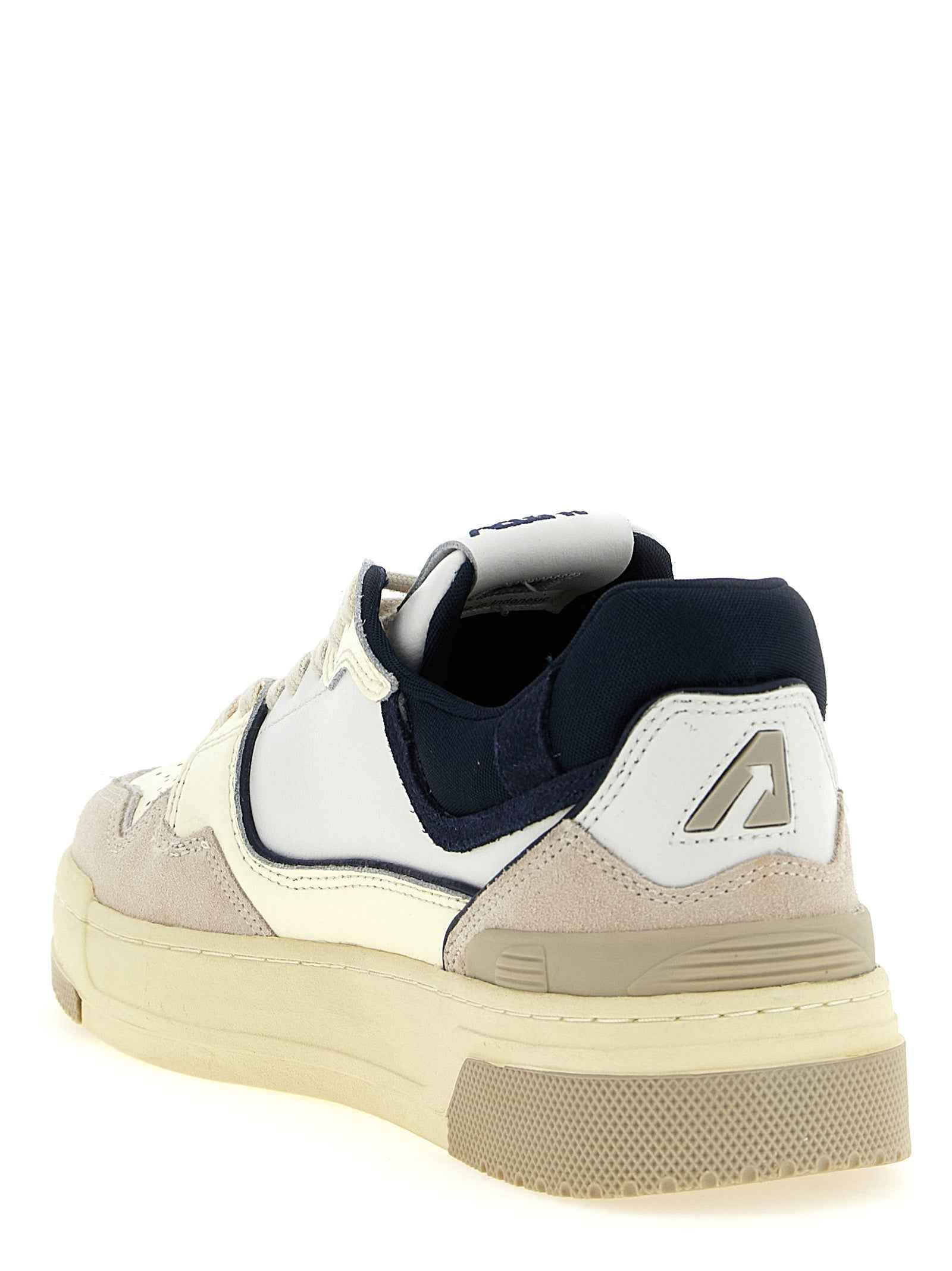 Blue Cowhide Low Top Sneakers