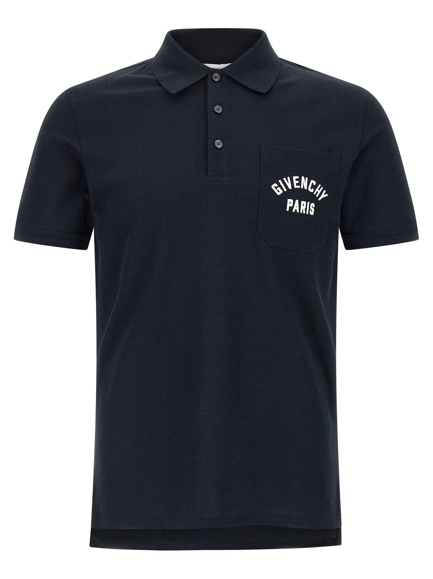 Blue Cotton Polo Shirt