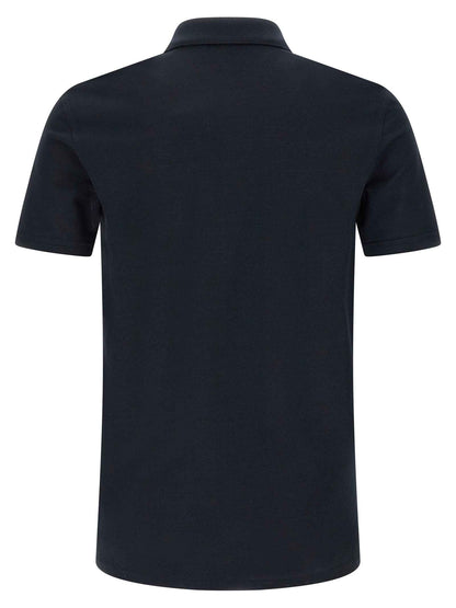 Blue Cotton Polo Shirt