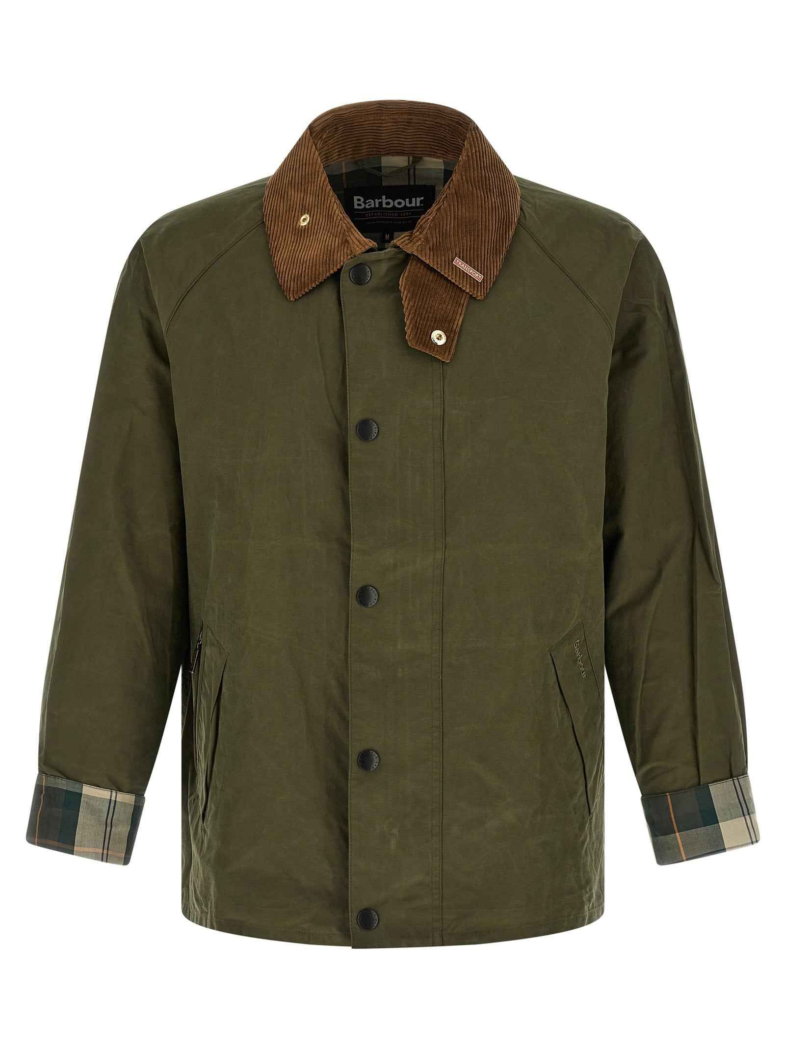 Bicolor Cotton Full-Length Jacket