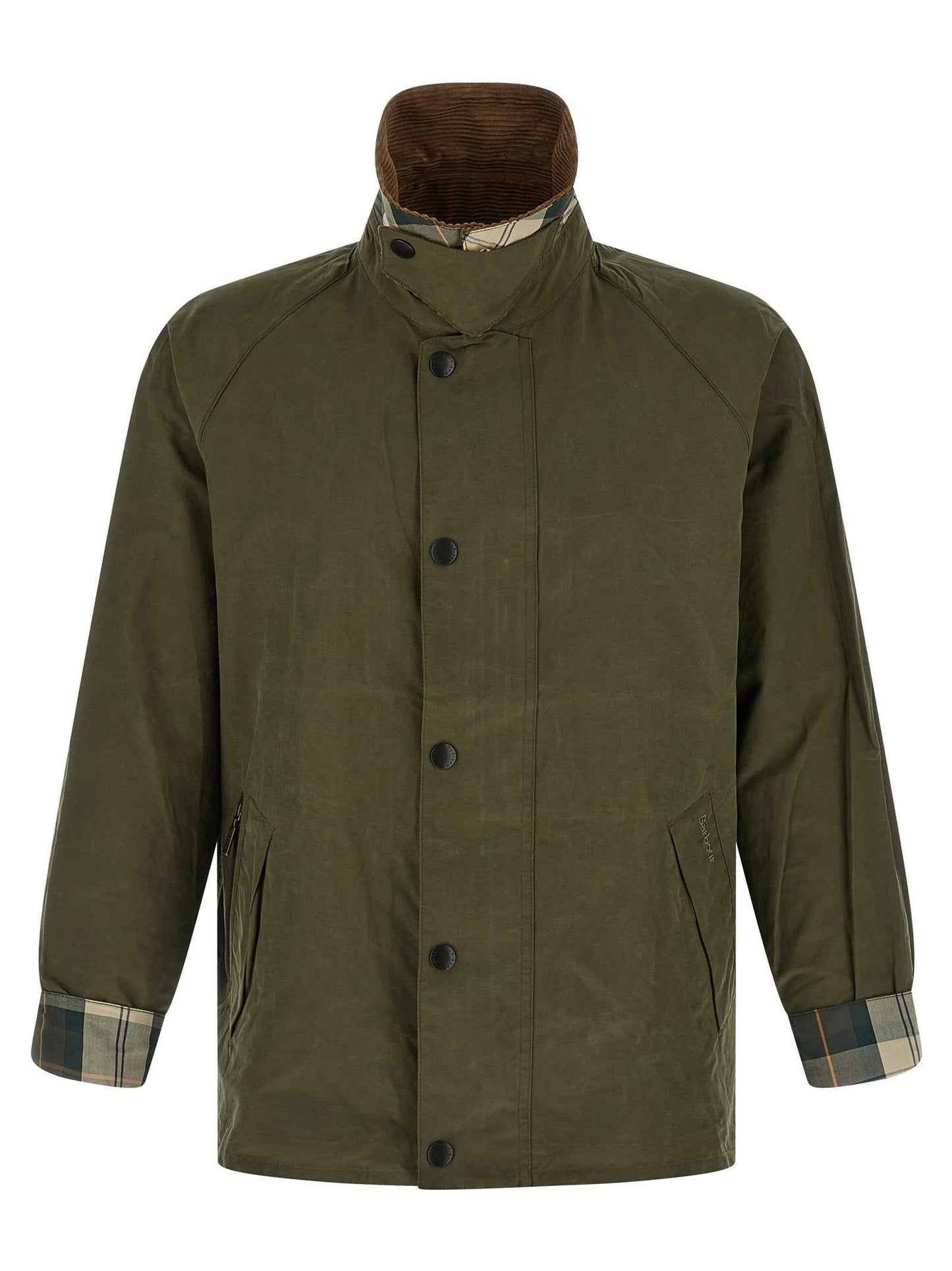Bicolor Cotton Full-Length Jacket