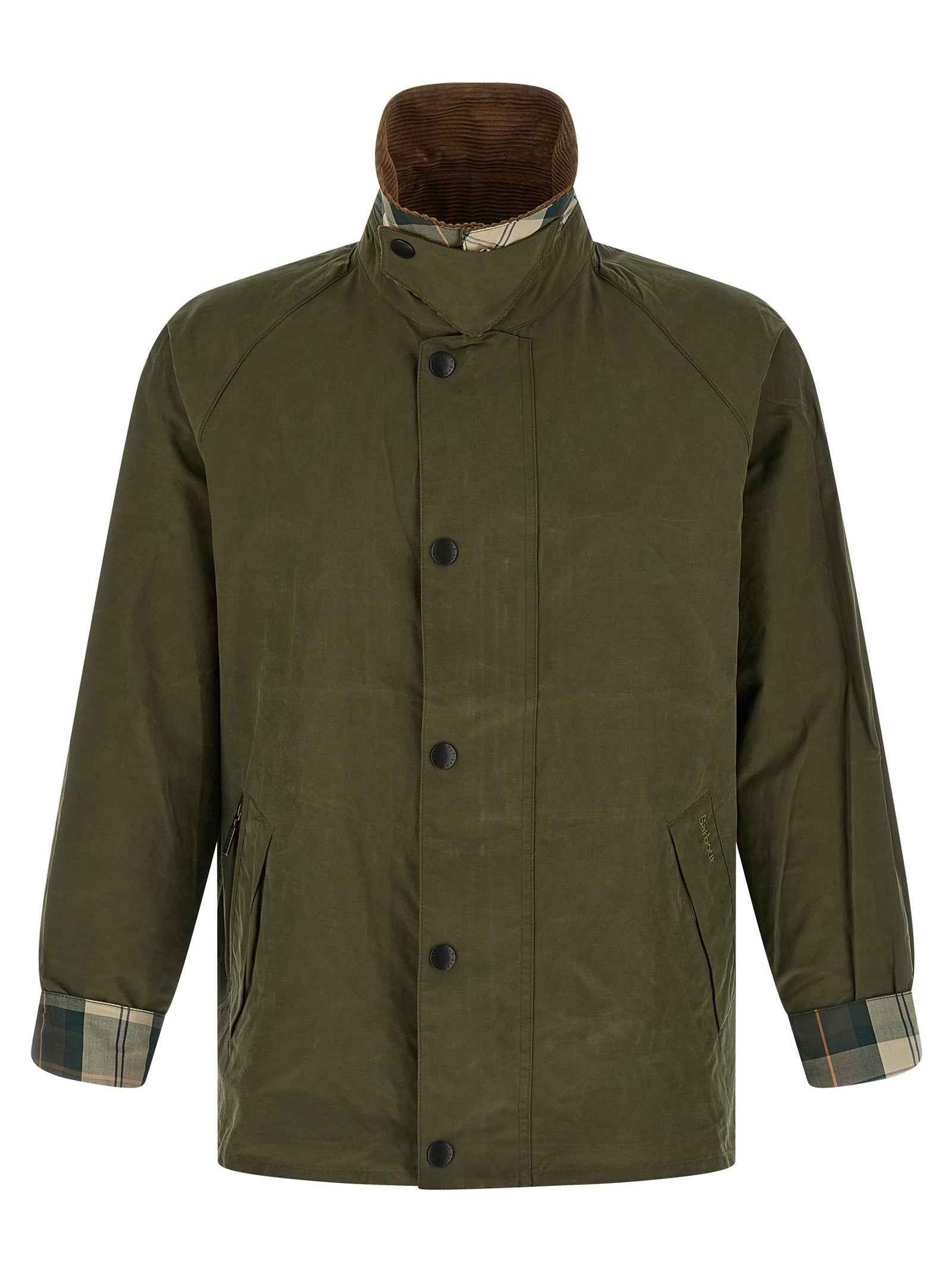 Bicolor Cotton Full-Length Jacket