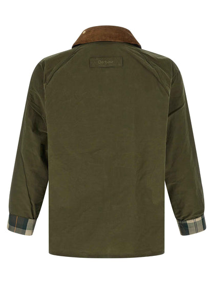 Bicolor Cotton Full-Length Jacket