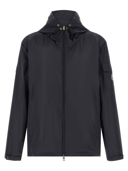 Blue Polyester Shell Jacket