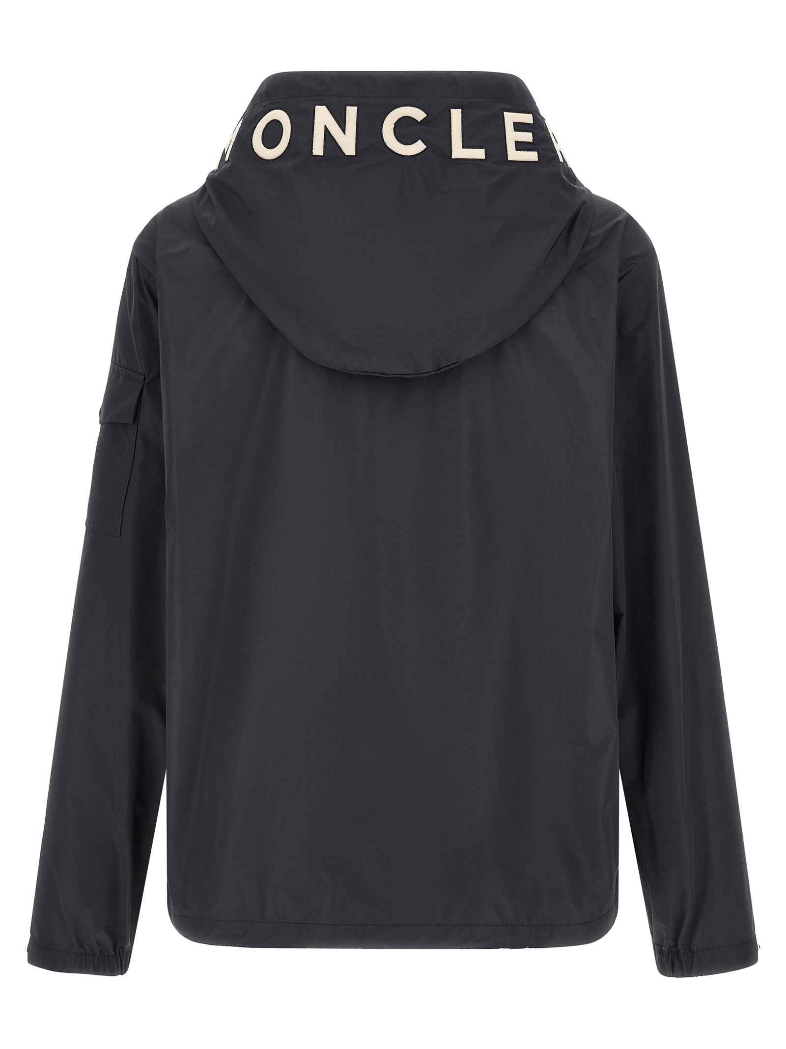 Blue Polyester Shell Jacket