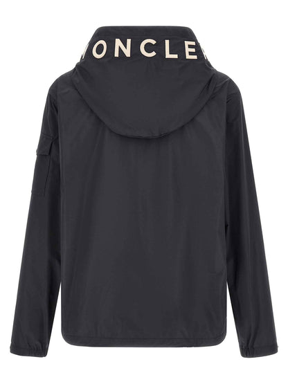 Blue Polyester Shell Jacket