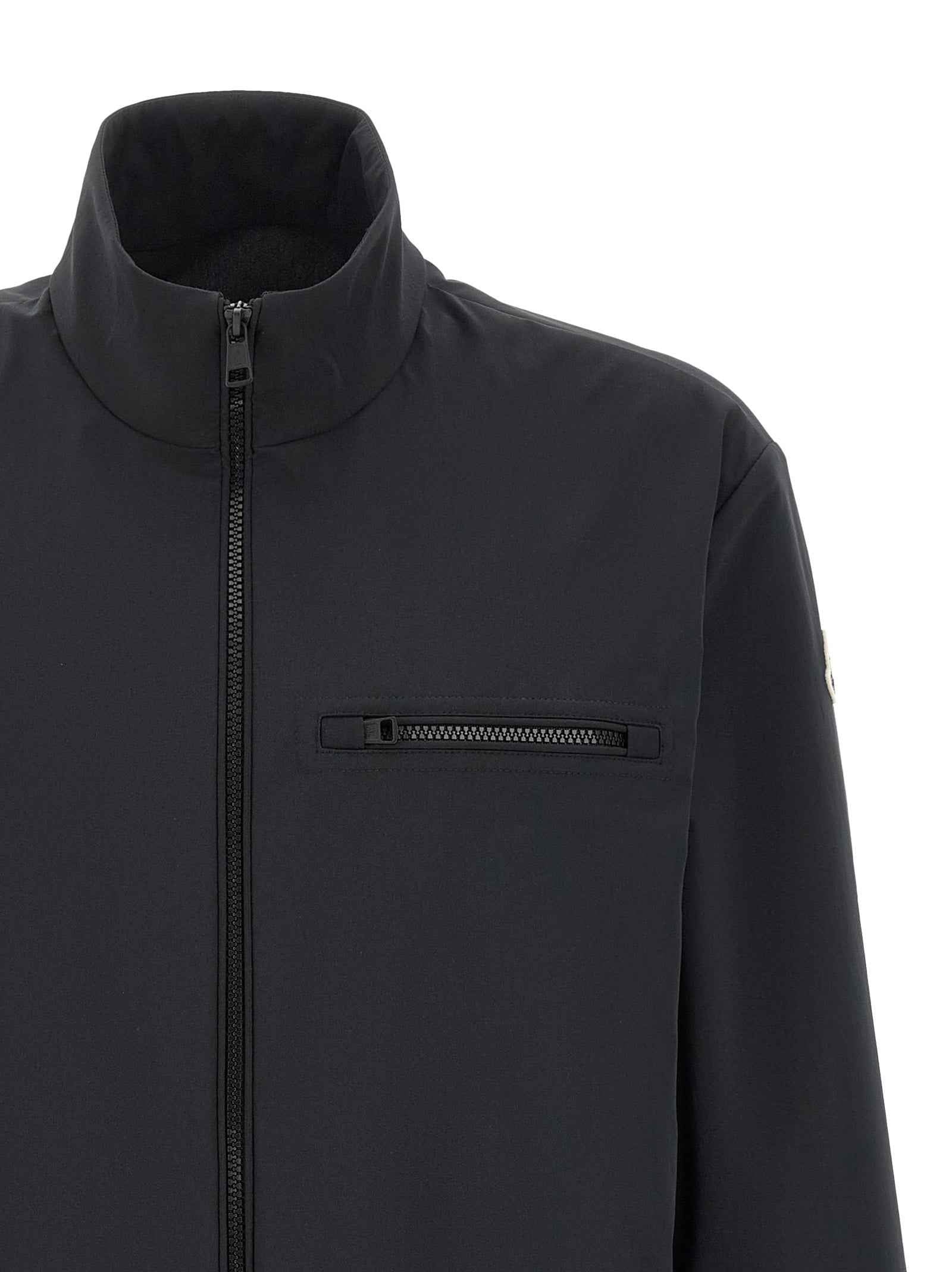Black Polyester Shell Jacket