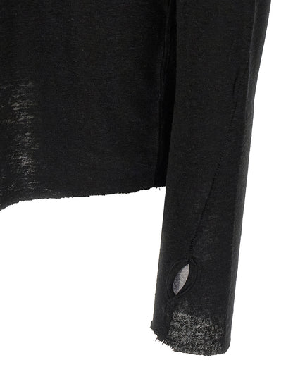 Black Viscose T-Shirt