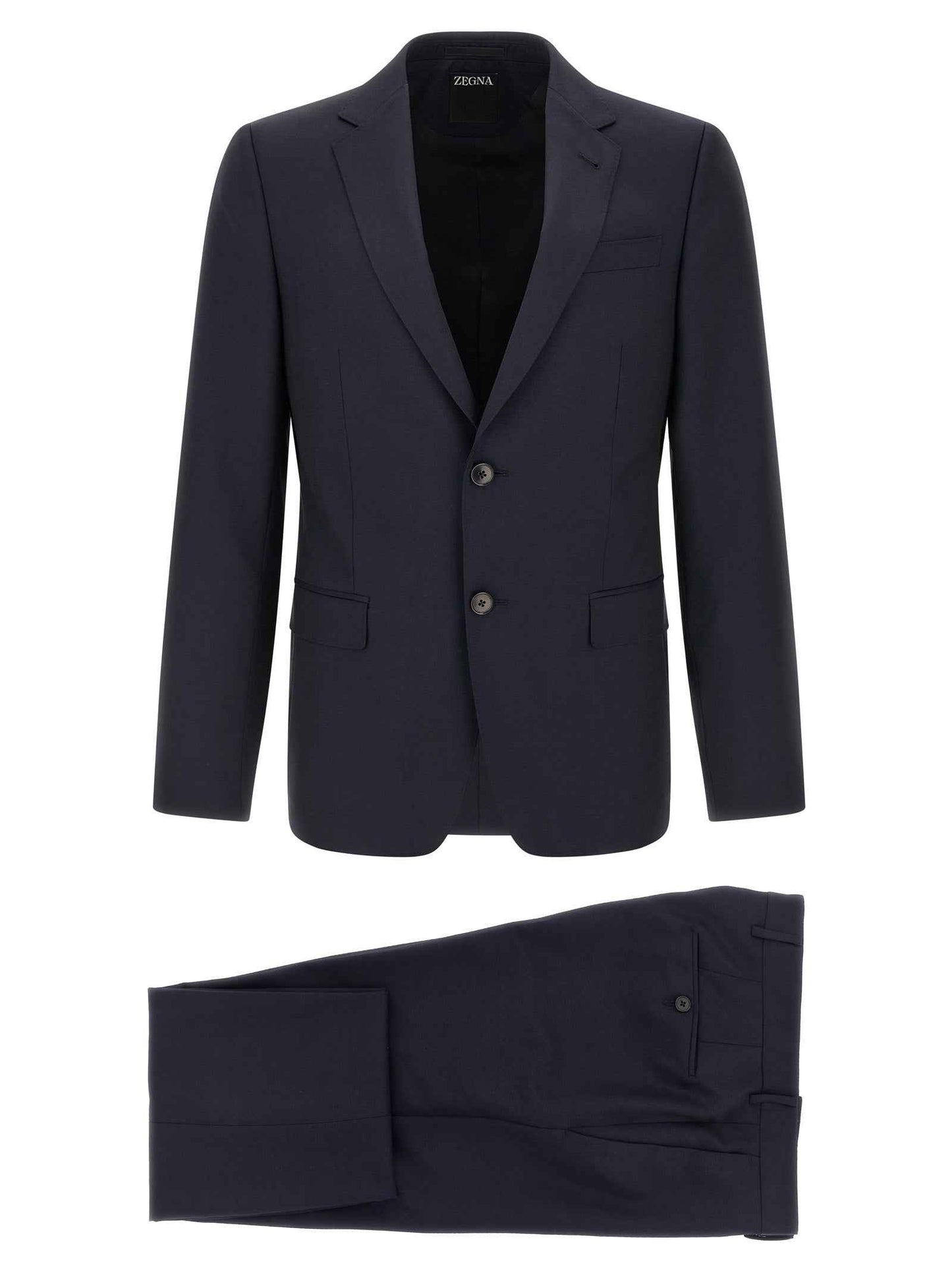 Blue Wool Two-Piece Suit
