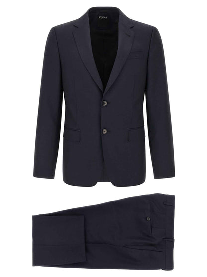 Blue Wool Two-Piece Suit