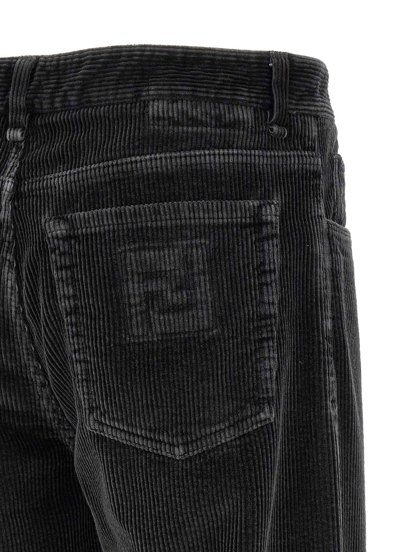 Gray Cotton Casual Pants