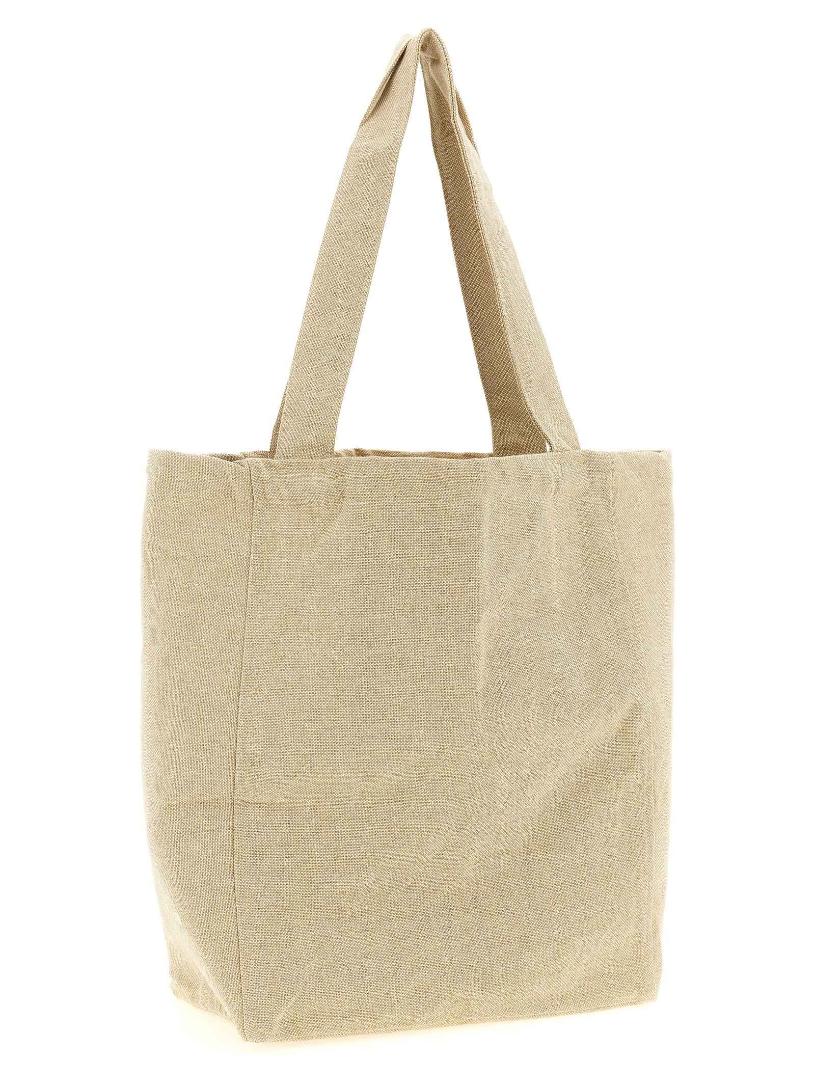 Beige Cotton Tote Bag
