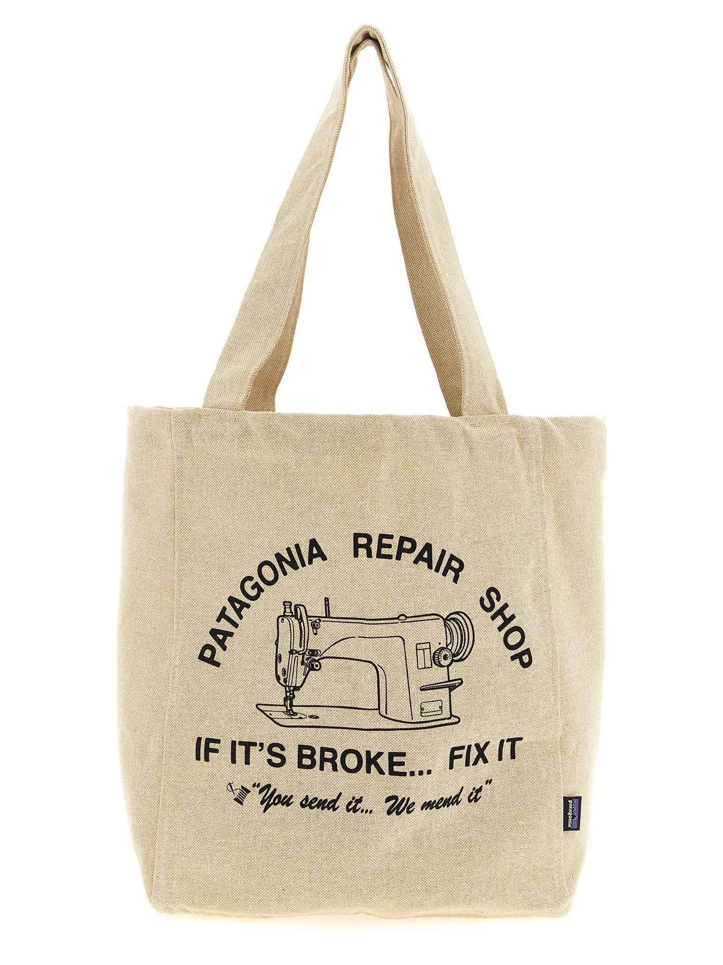 Beige Cotton Tote Bag