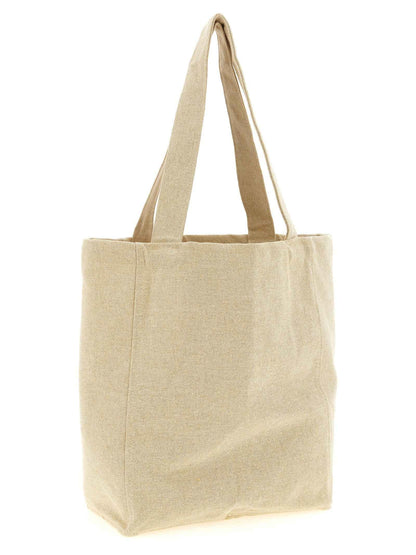 Beige Cotton Tote Bag