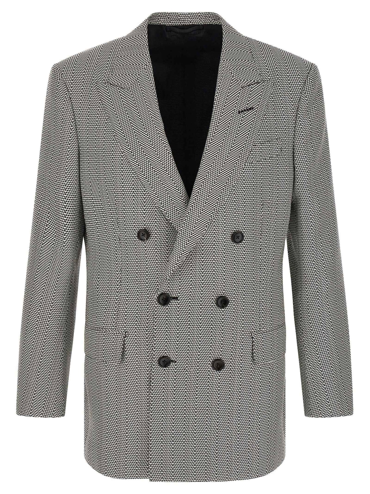 Bicolor Silk Blazer