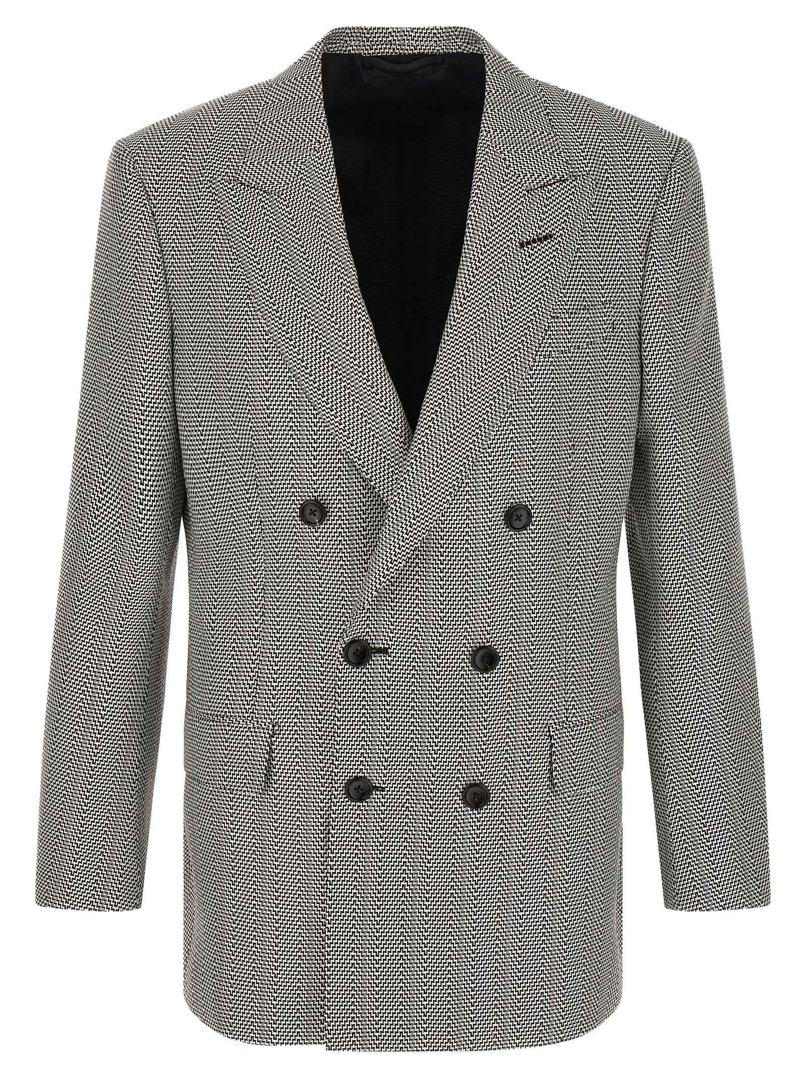 Bicolor Silk Blazer