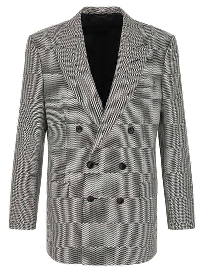 Bicolor Silk Blazer