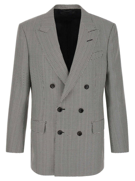 Bicolor Silk Blazer