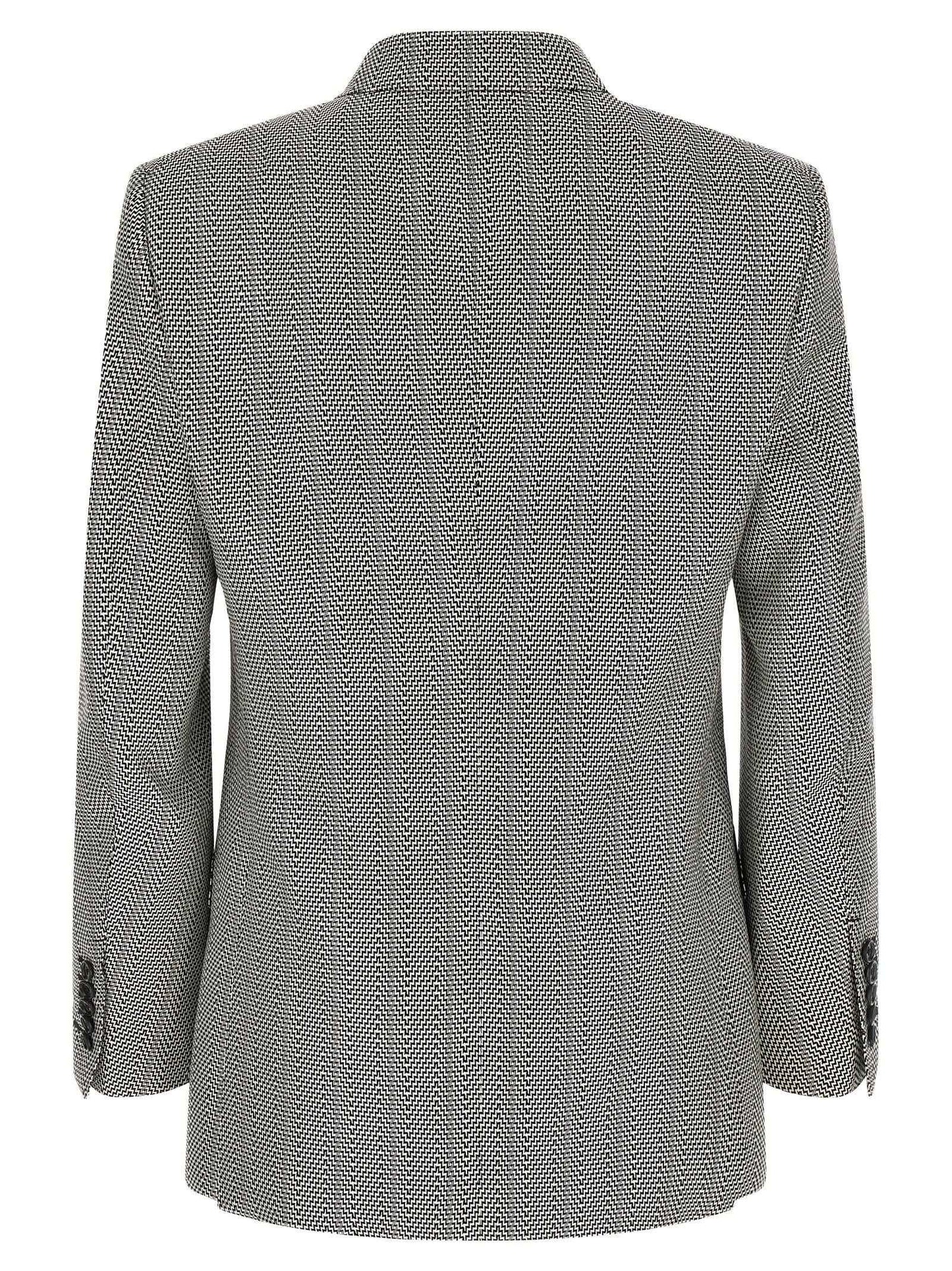 Bicolor Silk Blazer