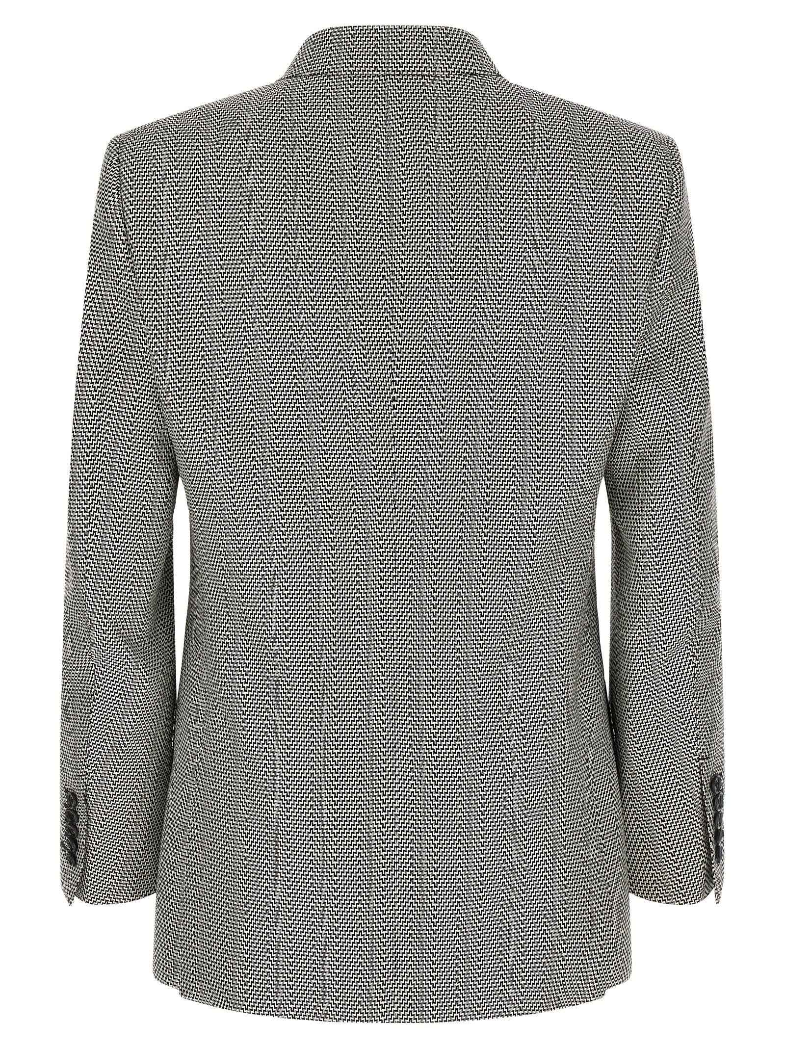 Bicolor Silk Blazer