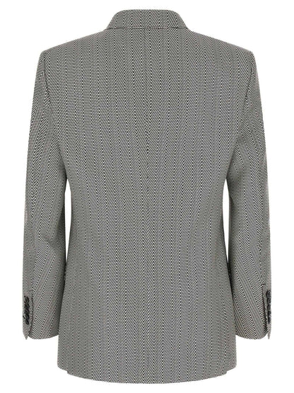 Bicolor Silk Blazer