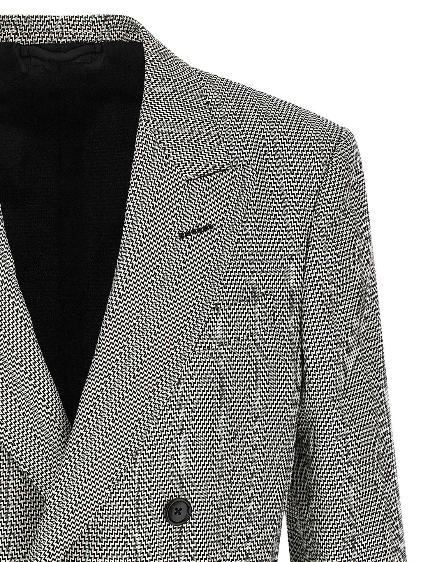 Bicolor Silk Blazer