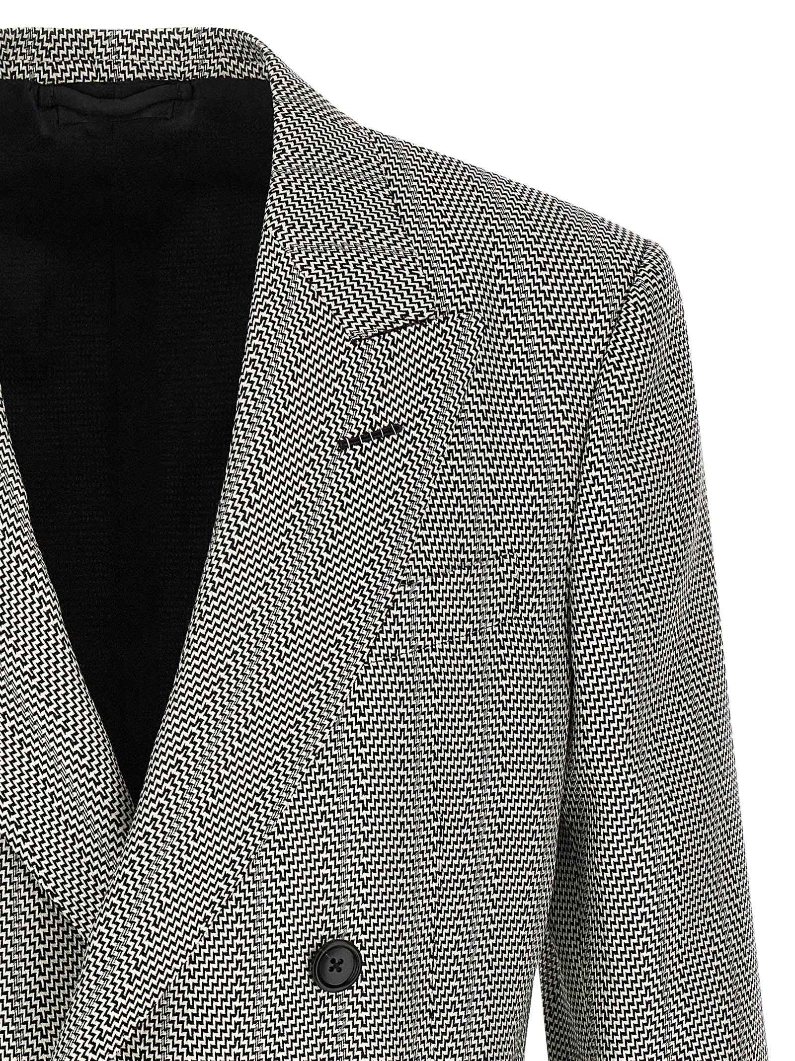 Bicolor Silk Blazer