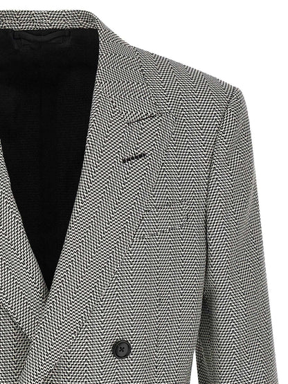 Bicolor Silk Blazer
