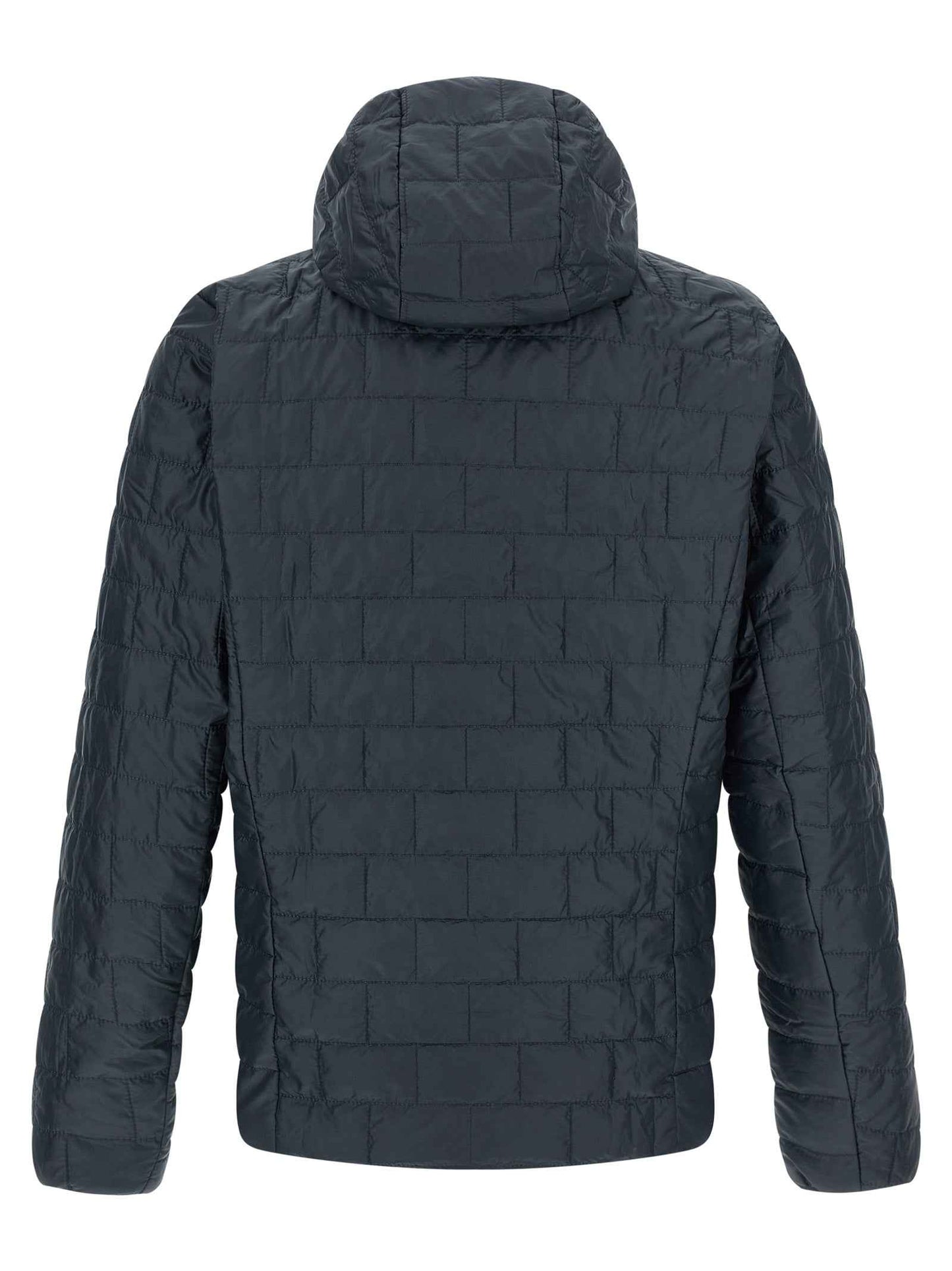 Blue Polyester Full-Length Jacket
