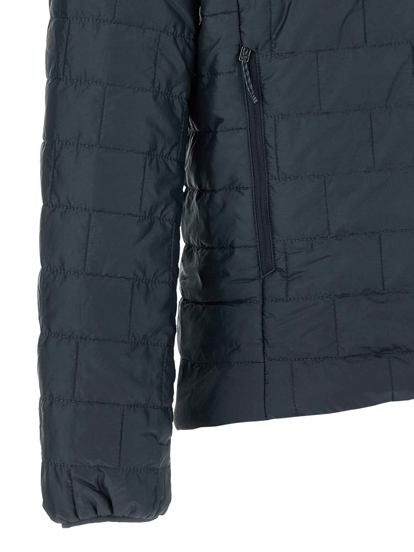 Blue Polyester Full-Length Jacket