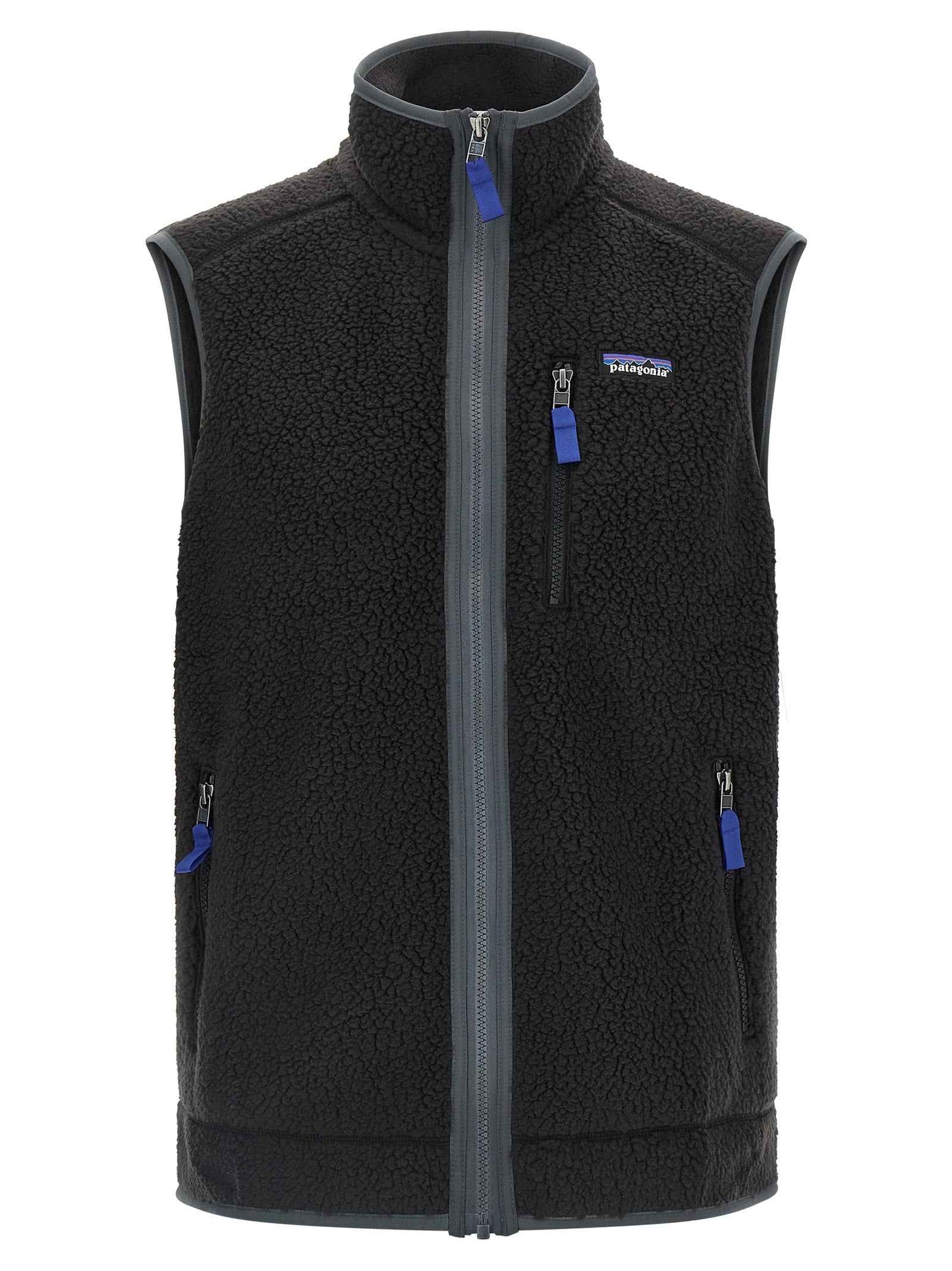 Black Polyester Sleeveless Jacket