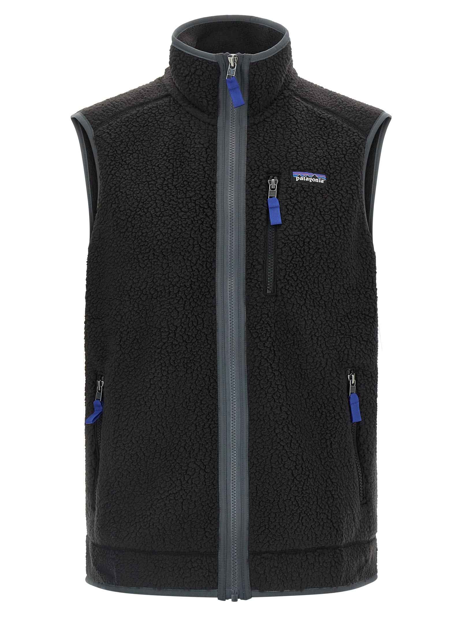 Black Polyester Sleeveless Jacket