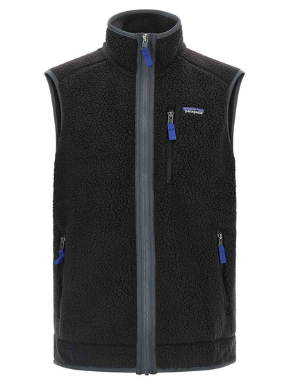 Black Polyester Sleeveless Jacket