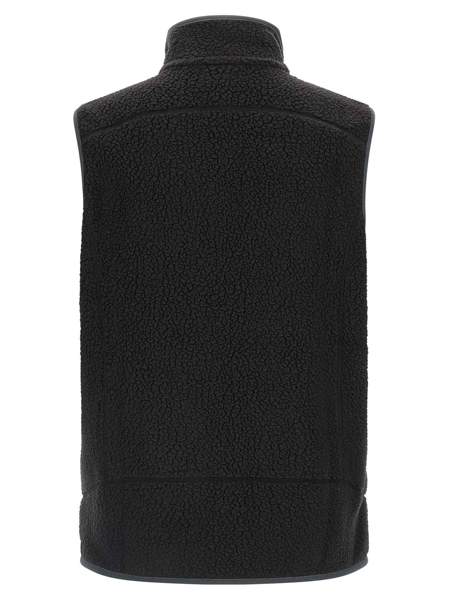 Black Polyester Sleeveless Jacket