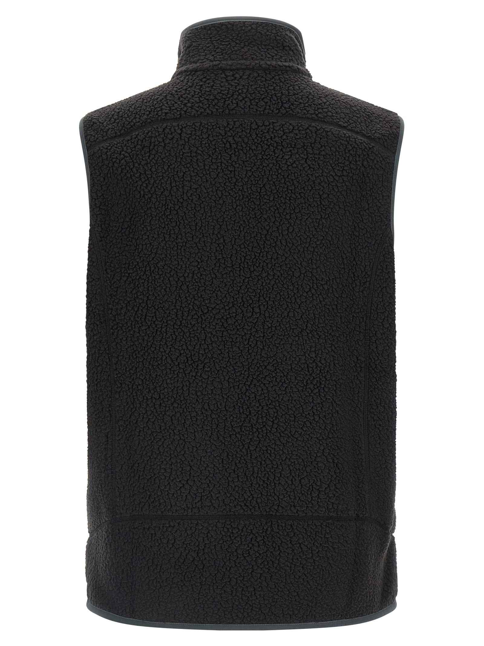 Black Polyester Sleeveless Jacket