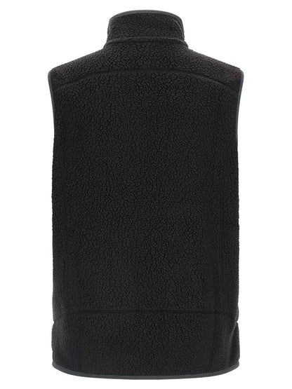 Black Polyester Sleeveless Jacket