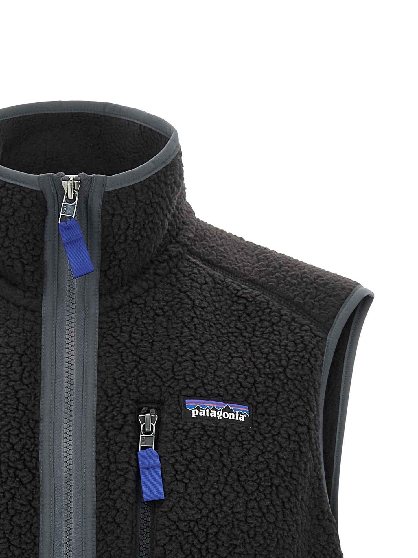 Black Polyester Sleeveless Jacket