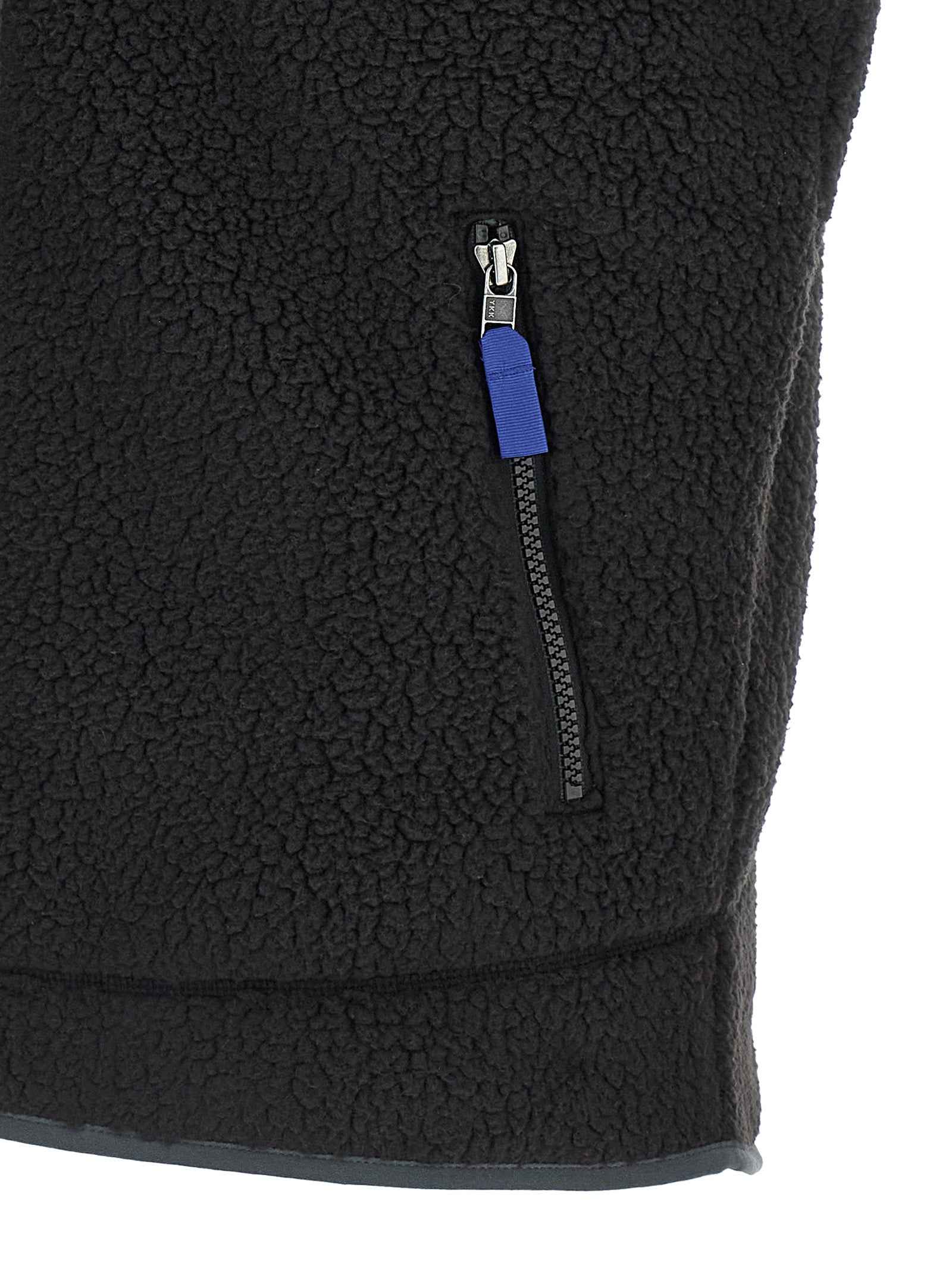 Black Polyester Sleeveless Jacket
