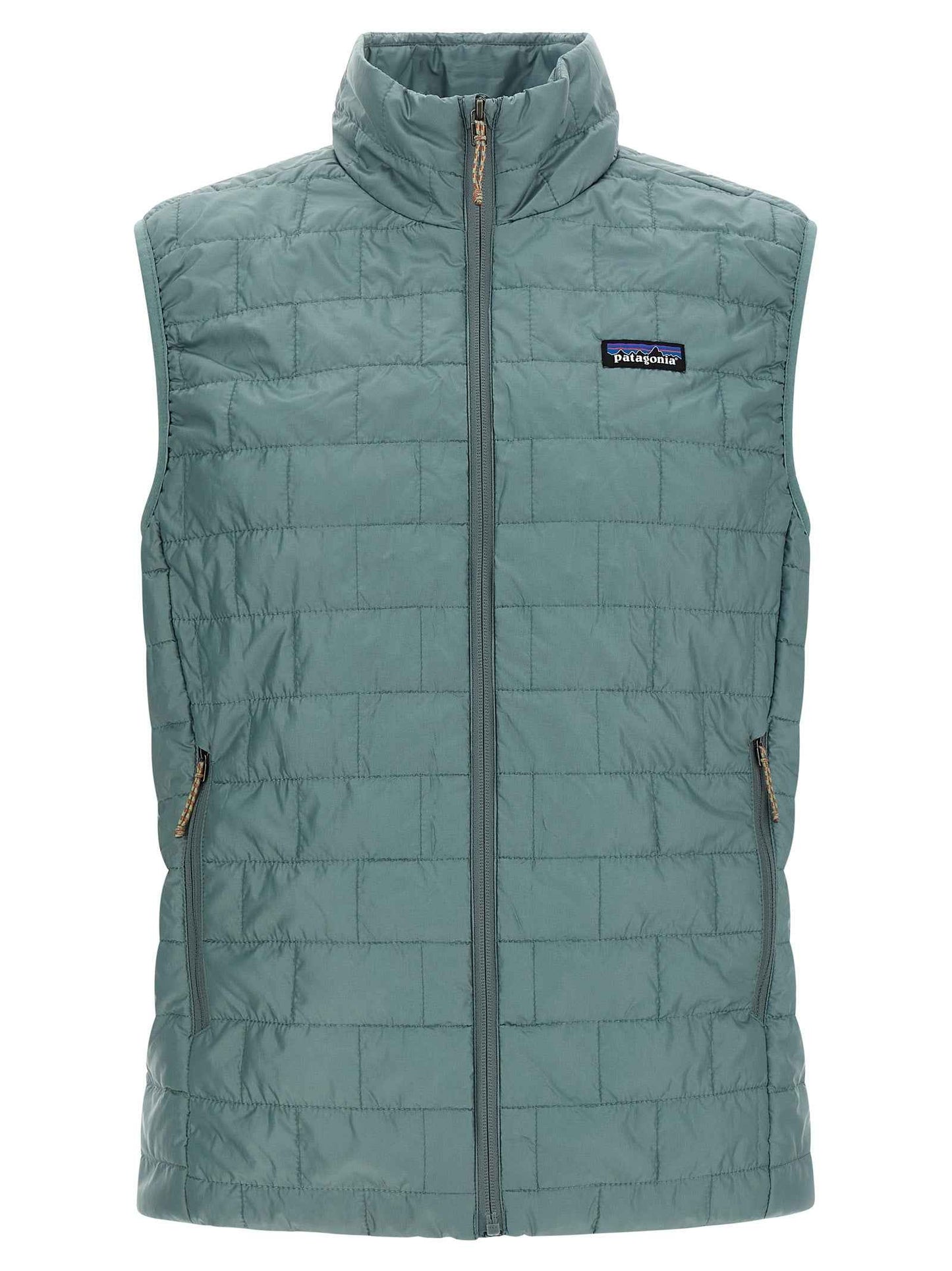 Blue Polyester Sleeveless Jacket