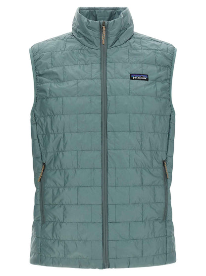 Blue Polyester Sleeveless Jacket