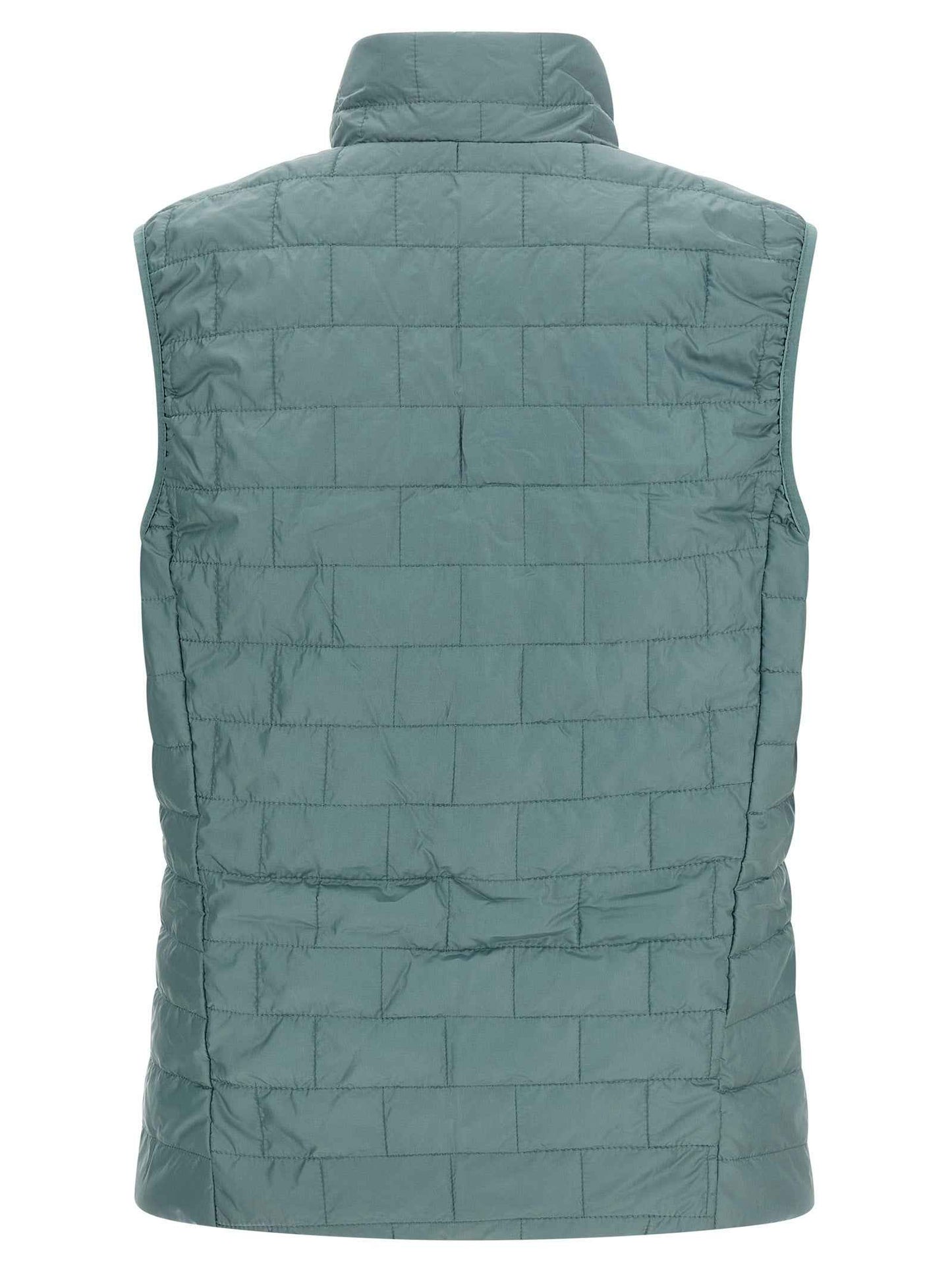 Blue Polyester Sleeveless Jacket