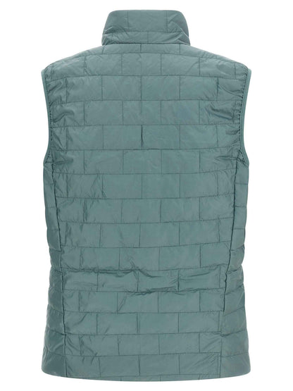 Blue Polyester Sleeveless Jacket