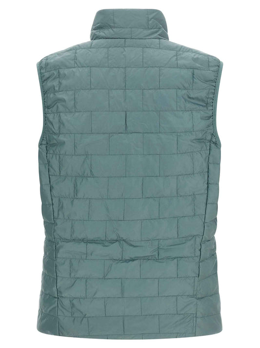 Blue Polyester Sleeveless Jacket