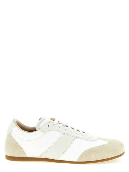 White Leather Athletic Sneakers