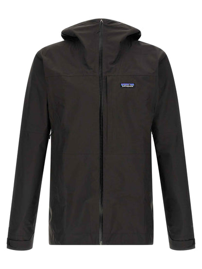 Black Polyester Shell Jacket